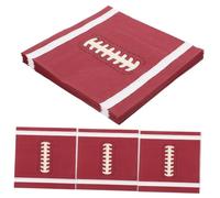 EXQUIMEUBLE 20 Pièces Serviettes de Table Thème Football Serviettes Imprimées pour Anniversaires Rugby Fournitures pour Invités Design
