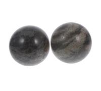 EXQUIMEUBLE 2pièces Balles De Massage à Main Jade De Boules De Fitness Polies Pour Renforcement Musculaire Accessoire Feng Shui Pour Exercice Et Coordination Manuelle