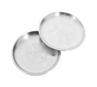 EXQUIMEUBLE 2pièces Bol De Prière Fer Design Pentagramme pour Stockage De Bijoux Et Affichage De Cristaux Accessoire Mystique pour Rituel Et Décoration Intérieur