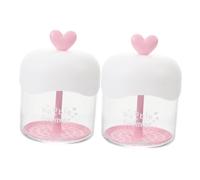 EXQUIMEUBLE 2pièces Mousseur De Nettoyage Facial Transparent Générateur De Mousse Rapide Avec Design Forme De Cœur Pour Soins Peau Outil Polyvalent Pour Liquide Et Gels Pour Voyage Et