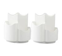 EXQUIMEUBLE 2pièces Organisateur De Pinceaux De Maquillage Rotatif Seau à Pinceaux Cosmétiques Porte-pinceaux De Bureau Avec Compartiment Pratique Pour Ranger Et