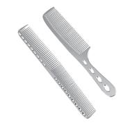 EXQUIMEUBLE 2pièces Peigne Acier Inoxydable Professionnel Pour Coiffure Lot De Outil De Coiffage Antistatique Pour Hommes Et Femmes Parfait Pour Maison Salon