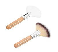 EXQUIMEUBLE 2pièces Pinceau à Maquillage Lot Pour Fond De Teint Blush Et Fixateur Brosse Souple Pour Application Faciale Professionnelle