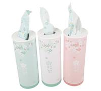 EXQUIMEUBLE 3 pièces Lot de Boîtes à Mouchoirs Cylindriques pour Voiture Porte Mouchoirs Décoratif Portable Papier Doux Adapté Aux Porte Gobelets Usage Polyvalent Bureau et Maison