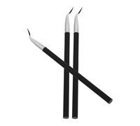 EXQUIMEUBLE 3 Pièces Pinceau Eye-liner Eye-liner Coudé Ultra Doublure Contour Multifonctionnel Courbé Pinceau De Maquillage Brosse à Sourcils Ultra Fine Baguettes De Mascara Plastique