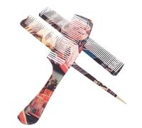 EXQUIMEUBLE 3pièces Peigne De Coiffure Retro Graffiti Ensemble De Peignes Professionnels Pour Hommes Outils De Démêlage Coupe Design Élégant Et Pratique Pour Styles Variés