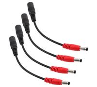 EXQUIMEUBLE 4 Pièces Convertisseur de Polarité pour Pédale de Guitare, Cordon de Polarité pour Effets de Guitare, 9v, 15cm, Rouge et Noir, Plastique et Métal, pour Pédalier et Gig Bag,
