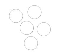 EXQUIMEUBLE 5 pièces Argenté pour Attrape pour DIY Décoration Murale Anneau Robuste pour Mandalas et Créations Artisanales