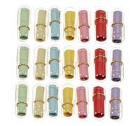 EXQUIMEUBLE 50Pièces Bouteilles de Souhait Transparent Lot de Capsules Miniatures Colorées pour Messages Amour Amitié pour Décorations