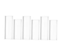 EXQUIMEUBLE 6 Pièces Guitar Slide Ring Glass Finger Sliders For Acoustic Electric Guitar Blues Jazz Country Performance