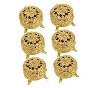 EXQUIMEUBLE 6pièces Boîte à Bonbons Élégante Doré De Idéale Pour Mariages Fêtes Et Célébrations Contenants Raffinés Pour Petits Et Souvenirs Boîte Vintage Pour Trésors Et Douceurs