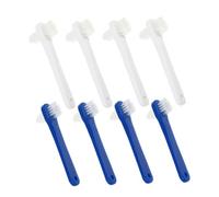 EXQUIMEUBLE 8pièces Brosse à Dents Portable Avec Double Tête Brosse à Dents Pour Adultes De Voyage Souple Et Rigide Idéale Pour Blanches Bleues