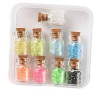EXQUIMEUBLE 9pièces Bouteilles De De Flacons Transparente avec Colorées pour Et Décorations Outils De Création De Pendentifs Et Messages De