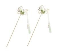EXQUIMEUBLE À Cheveux De Style Traditionnel Chinois Avec Vert Et Frange Épingles à Chignon Accessoires Élégants Pour Femmes