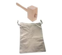 EXQUIMEUBLE à Glace Réutilisable Toile Robuste avec Maillet Outil de Concassage pour Cocktails Bars Cuisine et Soirées Plein Air