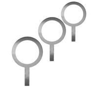 EXQUIMEUBLE Anneaux de Tasse en Acier Inoxydable 3pcs Poignée Anti-brûlure pour Cuisson de Lait et Café, Anneaux de Bord pour Café et Pâtisserie en Argenté