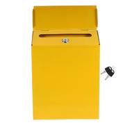 EXQUIMEUBLE Boîte aux Lettres Décoration Murale et Fer Jaune Style Européen Créative et Unique Boîte de Rangement Utilisable pour Courrier