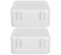 EXQUIMEUBLE Boîte de Jonction Plastique Blanc 2 Pièces Installation Facile Boîte de Rangement Gestion des Fils pour Caméra de Sécurité pour Câbles D’alimentation pour Câbles de Connexion