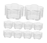 EXQUIMEUBLE Boîte de Rangement de Fleur pour Nail de 10 Transparent Organiseur Pratique pour Manucure pour Accessoires de Beauté Couvercle