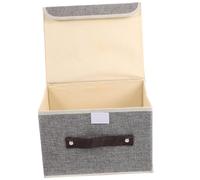 EXQUIMEUBLE Boîte de Rangement Pliable pour Vêtements et Articles Divers Organisateur et pour Chambre Salon Dortoir sans Couvercle Gris Petit Modèle