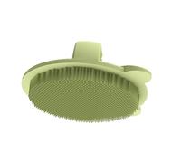 EXQUIMEUBLE Brosse de Bain Silicone Douce pour Gommage Exfoliant pour Corps et Brosse Flexible Portable pour Adultes Couleur Matcha