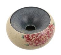 EXQUIMEUBLE Cendrier en Céramique Rose Style Vintage Chinois à Entonnoir | Table Basse ou Bureau, Retient Cendres et Mégots, Nettoyage Facile, Usage Intérieur