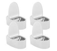 EXQUIMEUBLE Cendrier Mural cendrier pour Salle de Bain, Design Mural, avec Couvercle, Lot de 4, PP et Acier Inoxydable, pour Toilettes et Salle de Bain