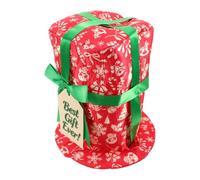 EXQUIMEUBLE Chapeau de Noël Haut pour Adultes Rouge Vert en Polyester | Style Vintage Festif, Nœud 3d Décoratif, Maintien Sûr, pour Événements D’entreprise et Grands Groupes
