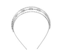 EXQUIMEUBLE Couronne De Mariage Élégante Zircon Tiare De Luxe à Trois Couches Pour Femmes Accessoire De Cheveux Pour Noces Et Événements Spéciaux Diadème Glamour Pour Mariée