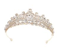 EXQUIMEUBLE Couronne de Rhinestones Diadème Éblouissant pour Fête Accessoire Élégant pour Prom Couronne de Tiare Chic et Filles