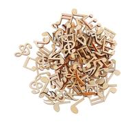 EXQUIMEUBLE Décorations Notes de Musique Non Finition 300 Pièces Musique en Bois Naturel Liberté Créative Ambiance Rustique pour Bricolage Décoration Fête