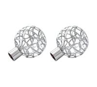 EXQUIMEUBLE Embouts de Tringle à Rideaux Nordiques 2 Pièces Décoration Élégante en Fer Blanc Accessoire Simple et Fonctionnel pour Fenêtre du Salon ou Maison