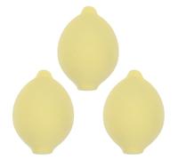 EXQUIMEUBLE Éponge de beauté 3 pièces Forme Fruit Agrume Jaune Polyuréthane Hydrophile Non Absorbante pour Fond de Teint Liquide et Poudre Usage Humide et Sec