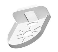 EXQUIMEUBLE Étagère Murale Flottante sans Perçage Blanche, Support de Rangement pour Caméra de Sécurité et Haut-Parleur, Mini Étagère Compacte pour Salle de Bain, Facile à Installer, Design