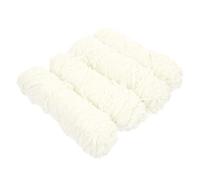 EXQUIMEUBLE Fil à Crocheter en Laine Douce Blanc 4pcs pour Tissage D'écharpes et Bonnets, Facile à Transporter et Résistant Vent pour Tricotin Soi-même