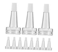 EXQUIMEUBLE Flacon en Verre Transparent 50Pcs Bouchon en Corne Bouchon de Flacon Professionnel pour Sérum Outils de Soins Peau pour Laboratoire et Beauté