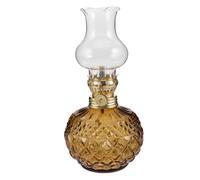 EXQUIMEUBLE Lampe à Pétrole Rétro pour Chambre avec Mèche Réglable Lampe à Huile Vintage Verre Teinté pour Décoration Intérieure Et Éclairage Urgence
