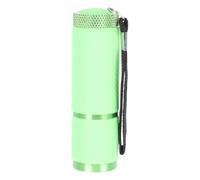 EXQUIMEUBLE Lampe Torche UV Portable Verte à LED 9 Lumières pour Séchage Rapide de Gel à Ongles, Détecteur D'authenticité et D'argenté, en Alliage D'aluminium et Caoutchouc, pour Manucure