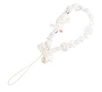 EXQUIMEUBLE Lanière de Téléphone Portable Perles Décoratives Dragonne Chic Résistante pour Filles Glisse Compatible