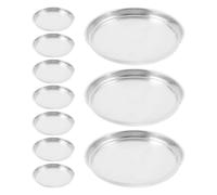 EXQUIMEUBLE Lot de 10 coupelles aluminium de 90 mm pour analyseur d'humidité, plateaux jetables avec bords arrondis adaptés aux laboratoires chimiques