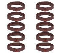 EXQUIMEUBLE Lot de 10 Porte-bracelets de Montre 20mm en Cuir Marron | Surface Lisse, Installation Facile, Remplacement pour Attache Cassée, Maintien Sûr du Bracelet