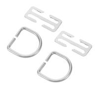 EXQUIMEUBLE Lot de 2 de Poids Fixes de plongée en Acier Inoxydable - Anneaux en D pour Ceinture de lestage - Attache Ergonomique pour Gilet stabilisateur - Accessoire pour plongée