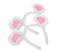 EXQUIMEUBLE Lot de 2 Serrage-têtes Pelucheux Oreilles de Souris Petites, Bandeaux Souples en Peluche Grise, Accessoires Cheveux Fille Adulte pour Costume Halloween Fête