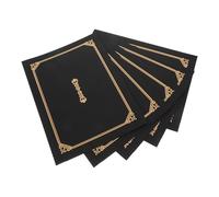 EXQUIMEUBLE Lot de 5 Couvertures de Diplôme A4 en Papier Noir Élégantes pour Protéger et Présenter Certificats, Présent de Diplôme pour Bureau ou Domicile