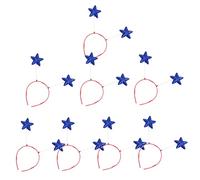 EXQUIMEUBLE Lot De 8 Bandeaux Coiffes à Étoiles Pailletées Medium En Mousse Bleue Pour Cosplay Filles Accessoires De Fête Léger Confortable