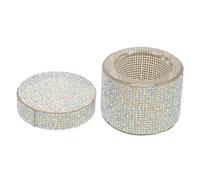 EXQUIMEUBLE Mini Dappen Dish Cristal Couvercle Bol pour Nail Art Outil de Multifonctionnel et Organisateur Pratique pour Accessoires de Beauté