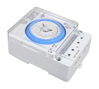 EXQUIMEUBLE Minuteur Mécanique Précis 12 V Ca/CC Blanc Minuterie Électromécanique à Compte à Rebours Interrupteur de Minuterie Manuel Cuisine Portable Temporisateur de Cuisson
