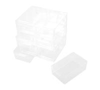 EXQUIMEUBLE Organisateur pour Lentilles de Contact Boîte de Rangement Transparente avec Compartiments pour Facile Un Stockage à Maison