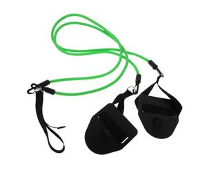 EXQUIMEUBLE Pagaie de Natation pour L'entraînement la Natation en TPE Vert Poignées Confortables Design Portable pour Entraînement au Crawl à Domicile