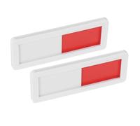 EXQUIMEUBLE Panneau de Porte Coulissant Indicateur de Statut en Acrylique 2pcs pour Bureau et Cabinet Design Glissière Confidentialité Ouvert Fermé